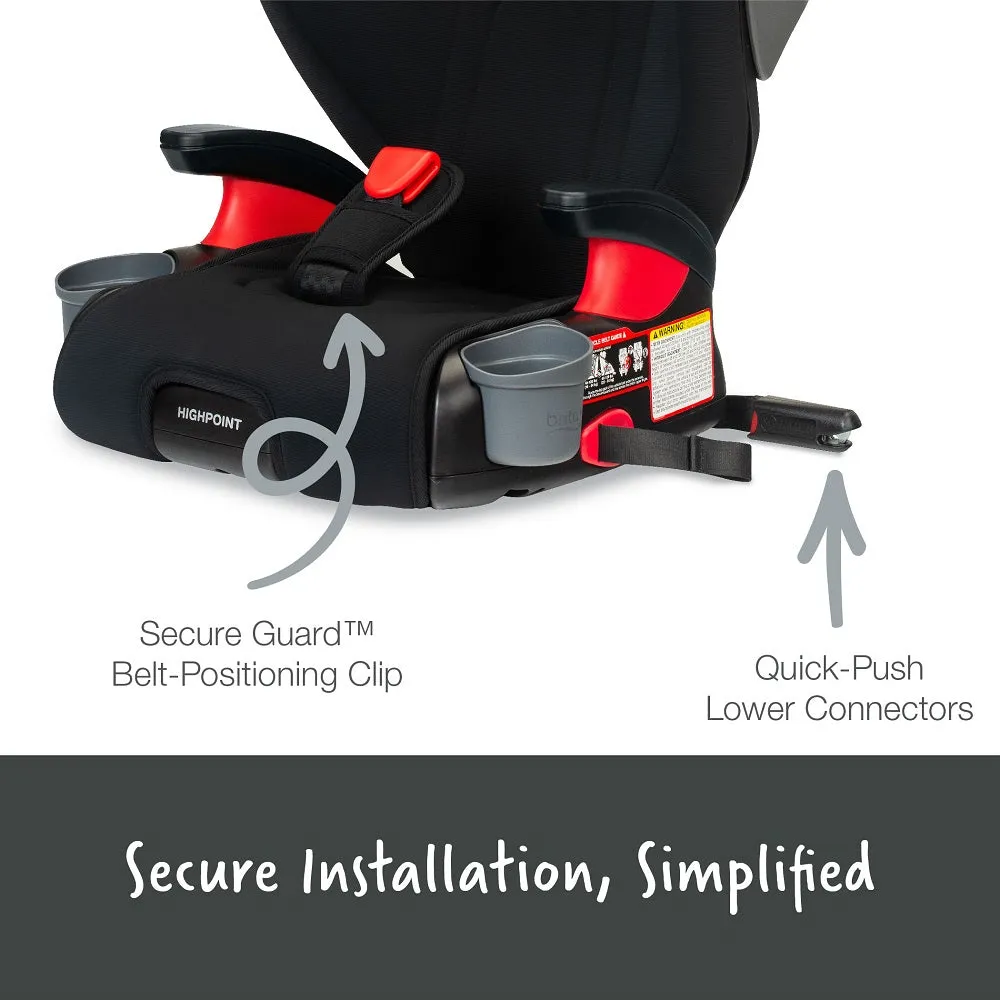 Britax Highpoint 2-Stage Belt-Positioning Booster (SafeWash Black Ombre)