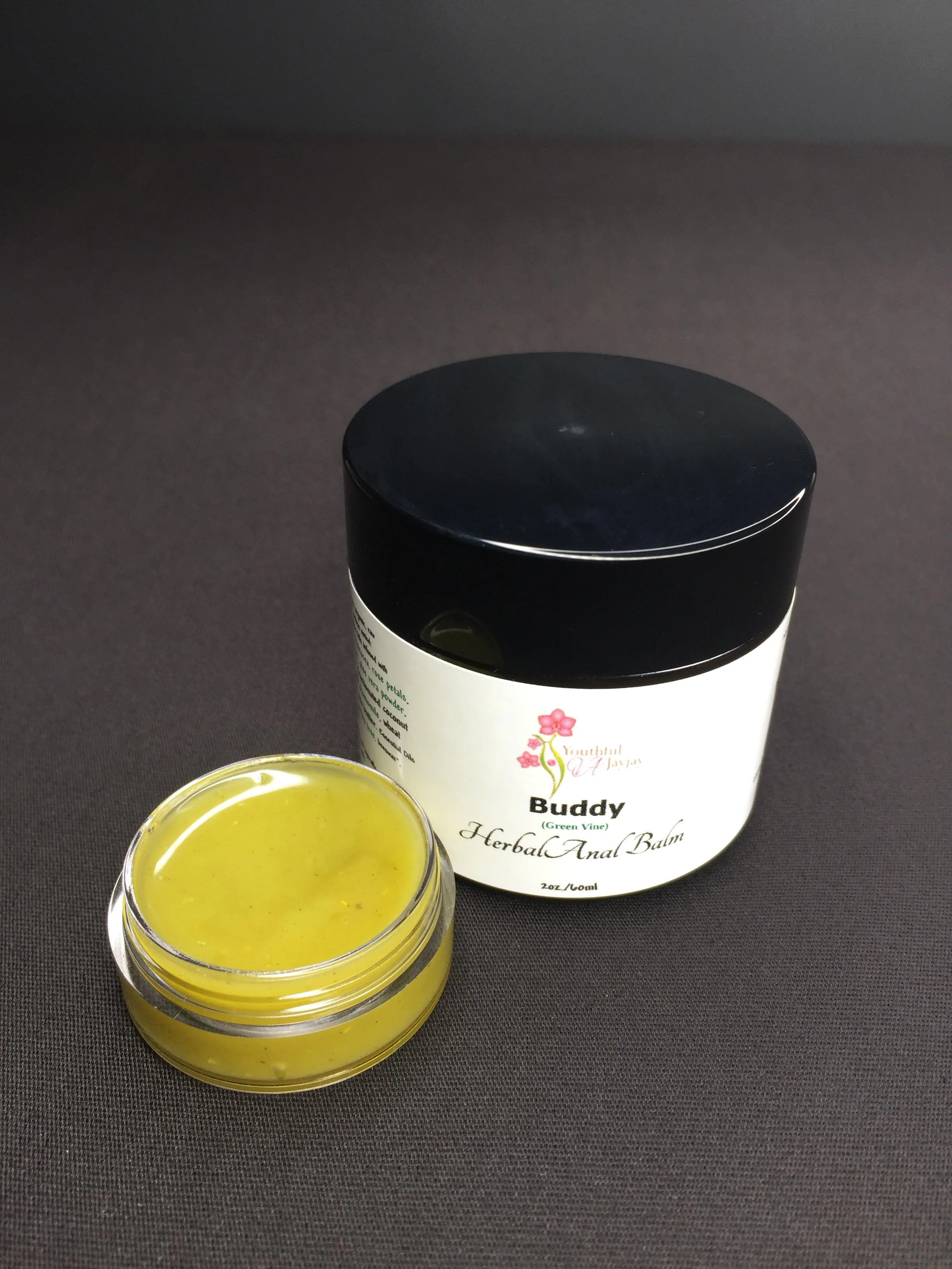BUDDY: Organic Herbal Anal Balm, Antibacterial, Green Vine- For Him, Sample 10ml