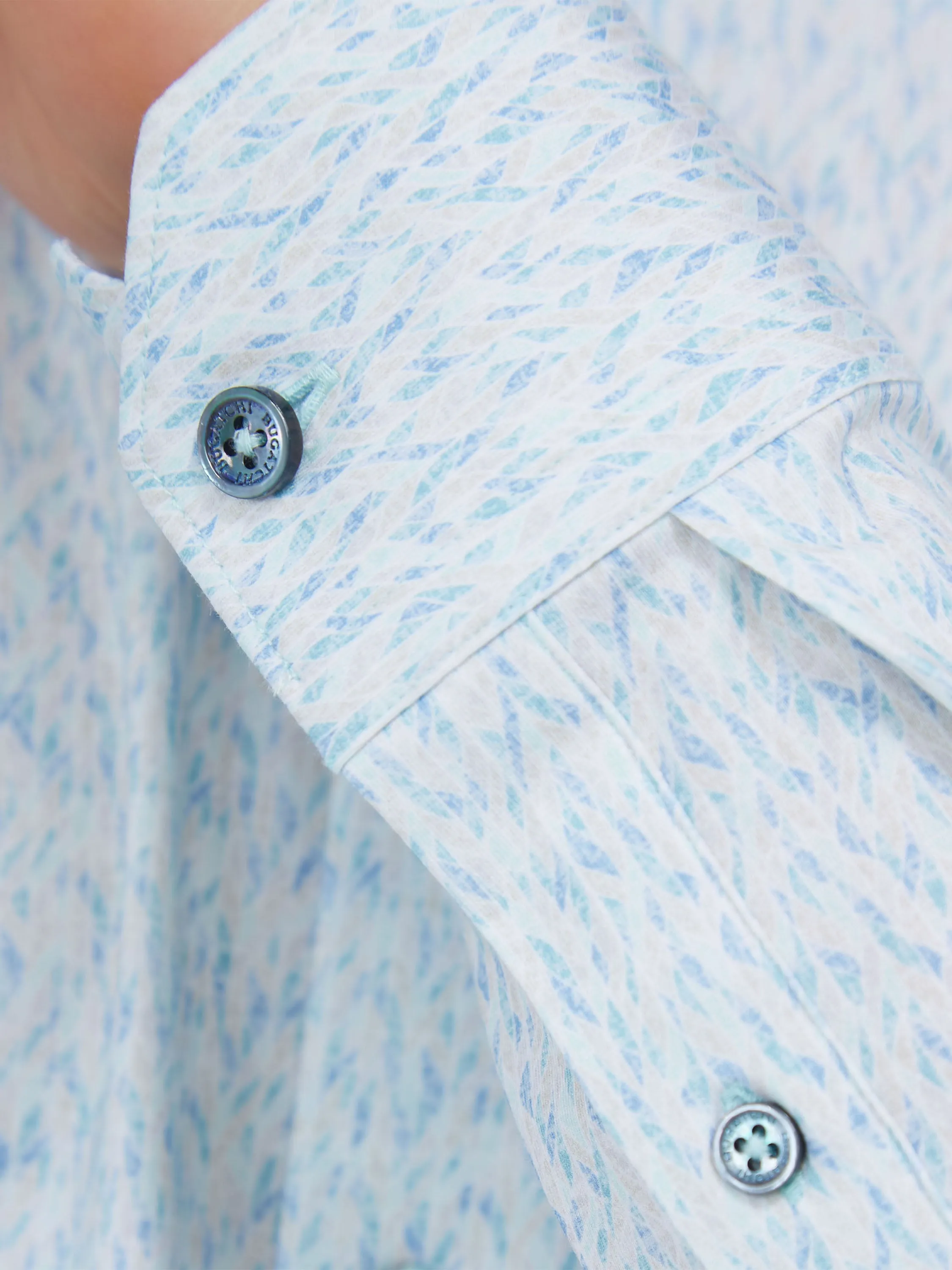 Bugatchi Ooohcotton James Long Sleeve Shirt - Menthol