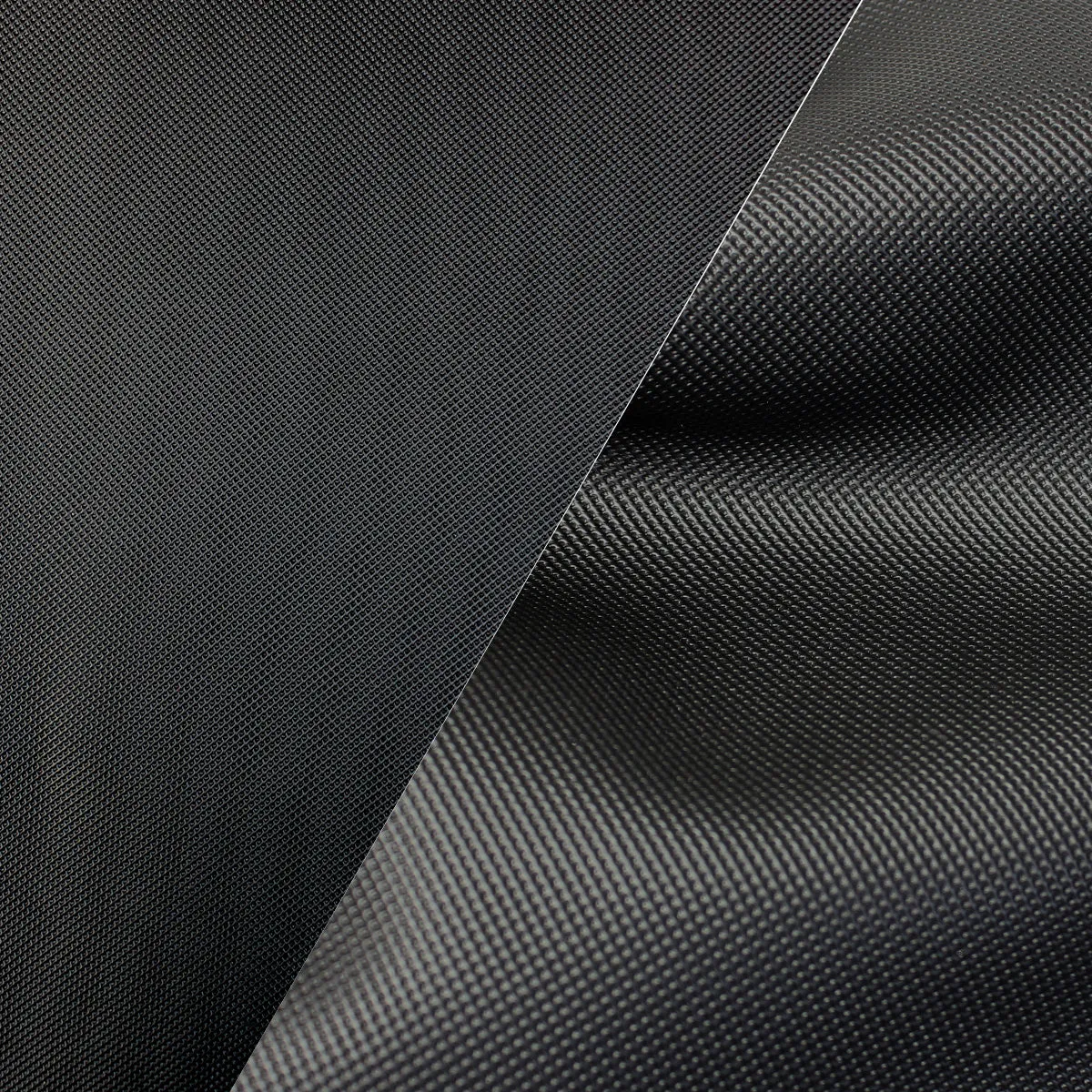 Bycast65 Black Mesh Pattern Faux Leather Marine Vinyl Fabric