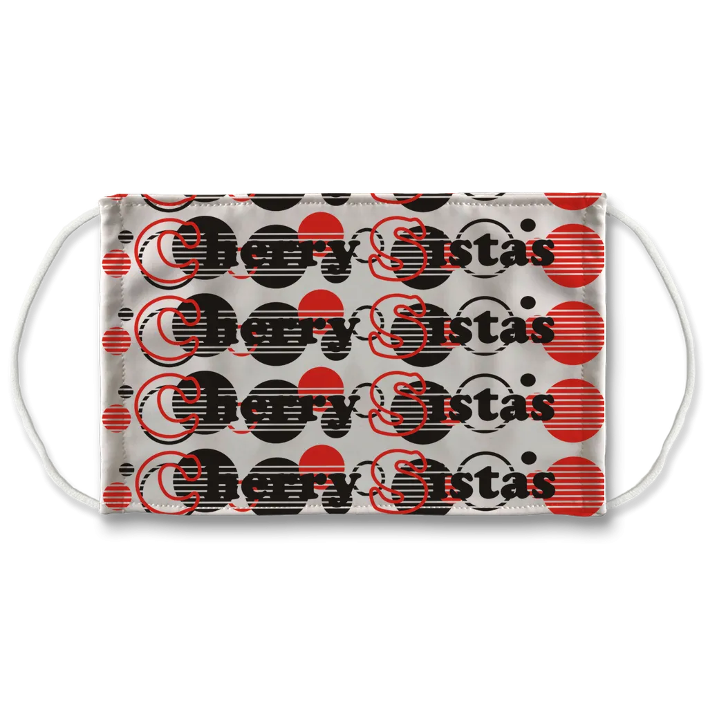 Cherry Sistas Bubble Deisgn Sublimation Face Mask