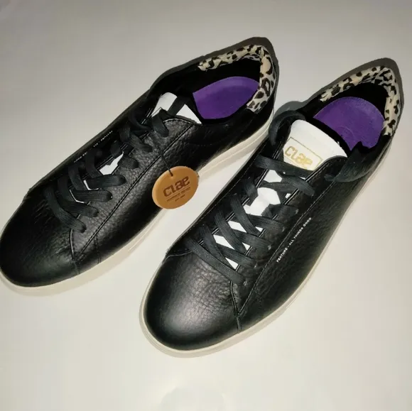 Clae (Black) Men's Safari Bradley Leather Upper Sneakers (NEW-NWT)