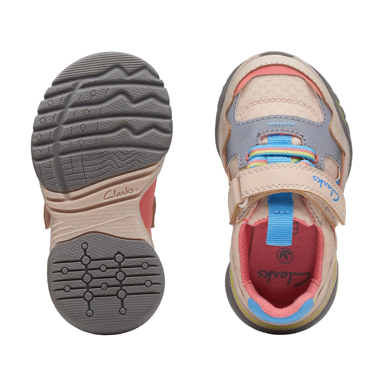 CLARKS GIRLS FEATHER JUMPT. (WIDE FIT)