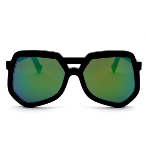 CLIP: BRUSHED BLACK / MULTI GREEN
