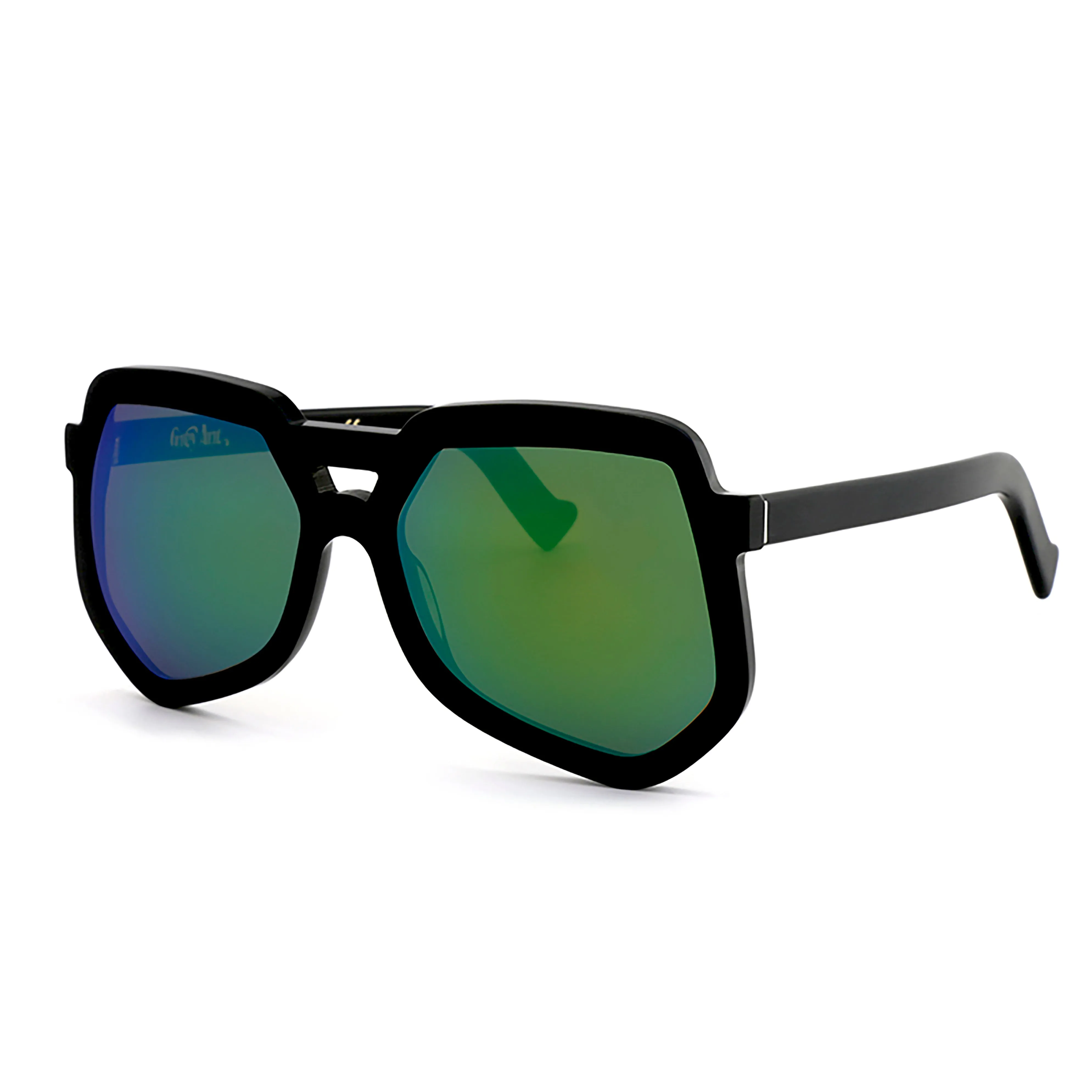 CLIP: BRUSHED BLACK / MULTI GREEN