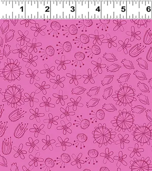 Clothworks Crocodile Smiles Y3394-74 Raspberry