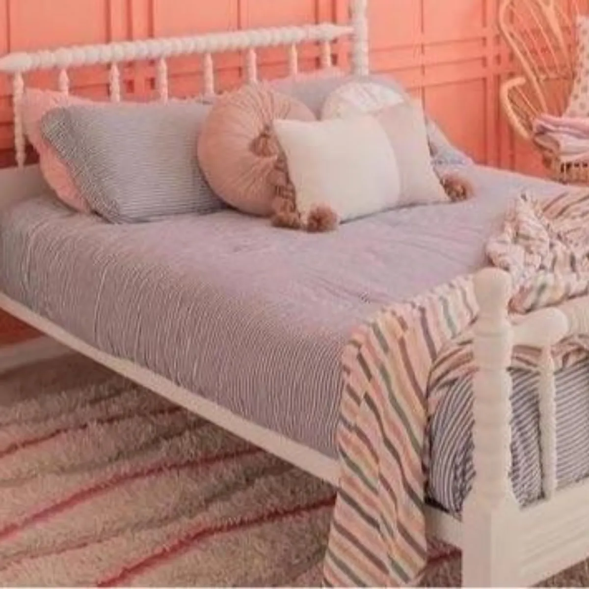 Cotton Duvet Cover - Blue and White PinStripe