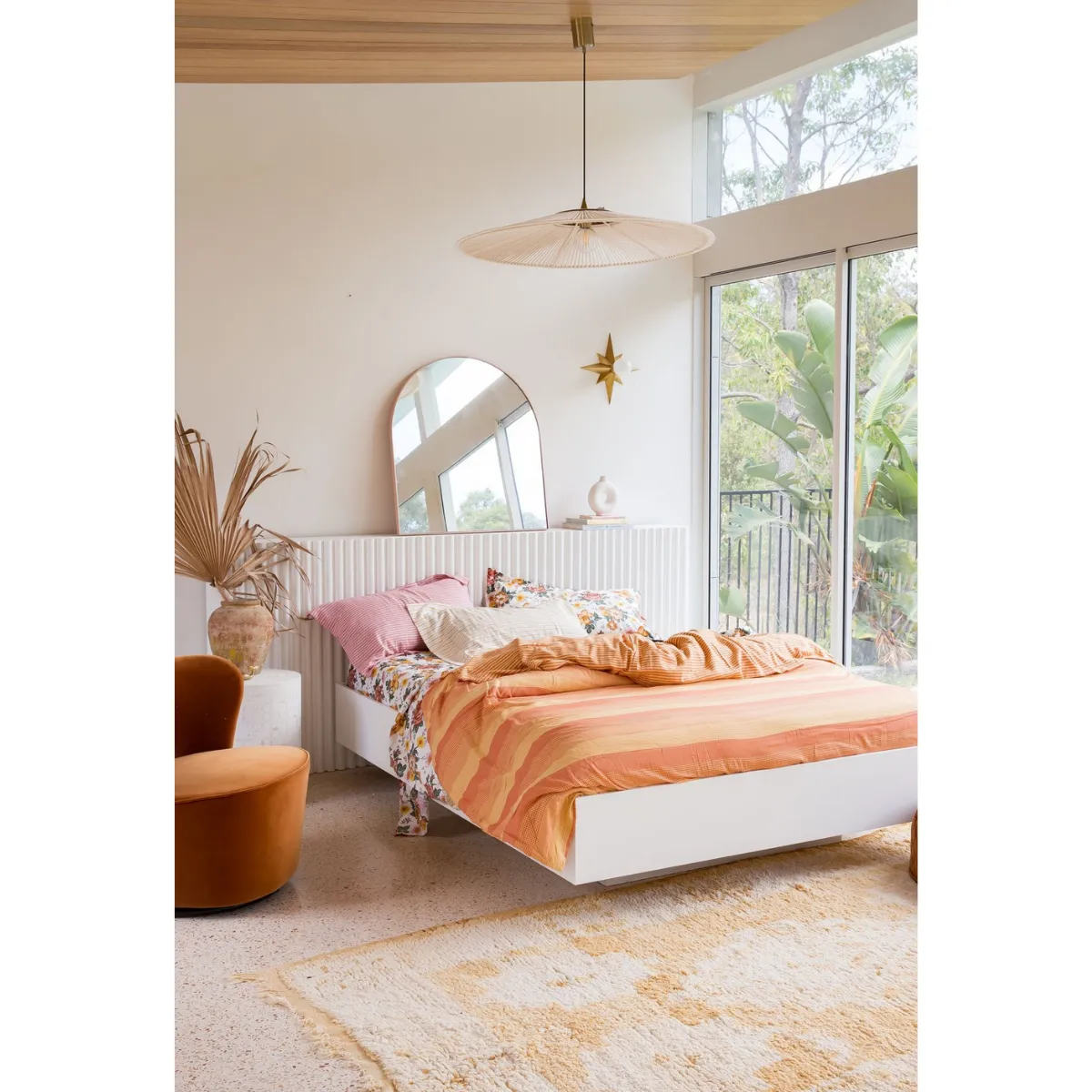 Cotton Duvet Cover - Marigold Mixed Gingham