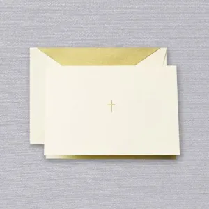 Crane & Co Hand Engraved Gold Cross Notes