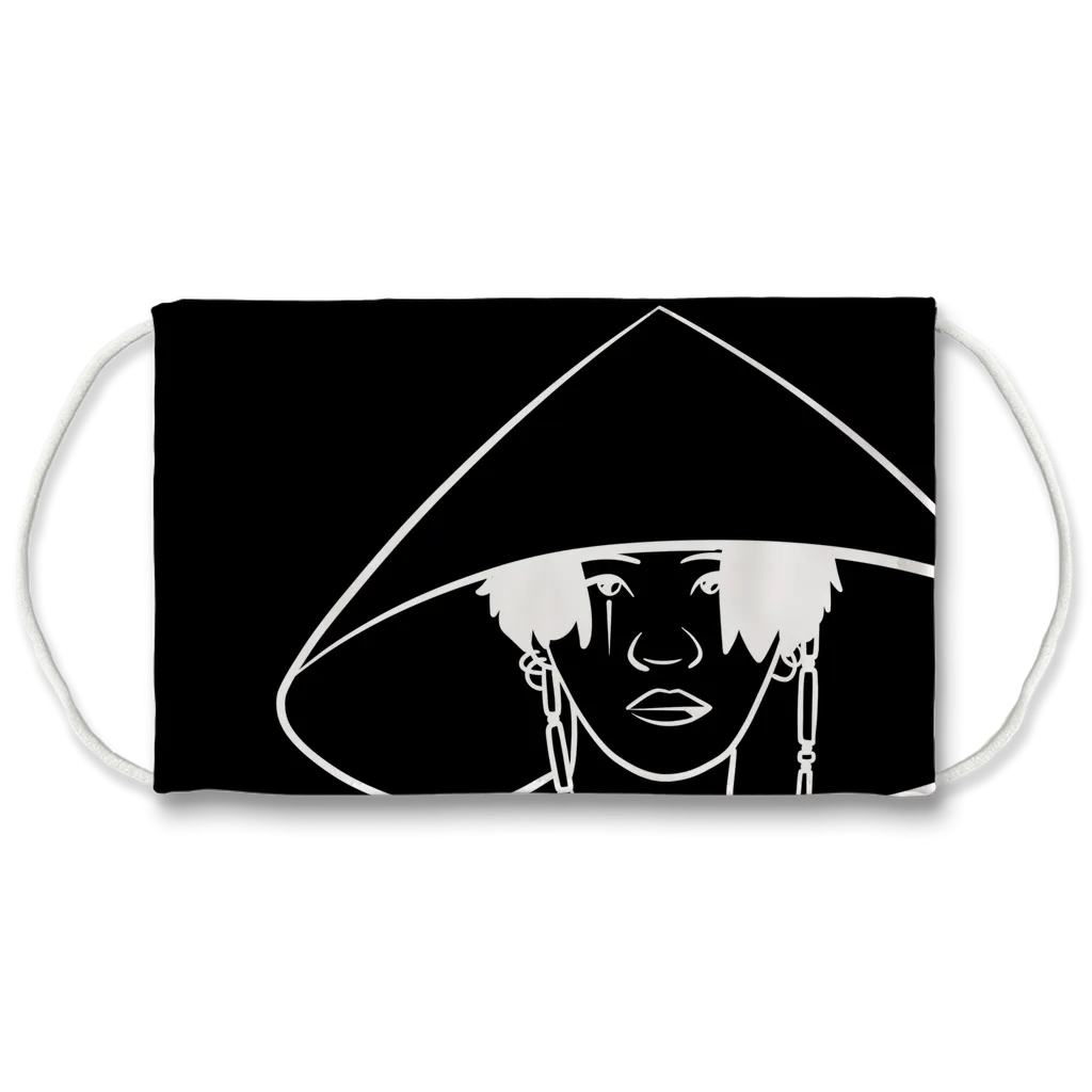Daechwita Line Art Sublimation Face Mask   spare filters