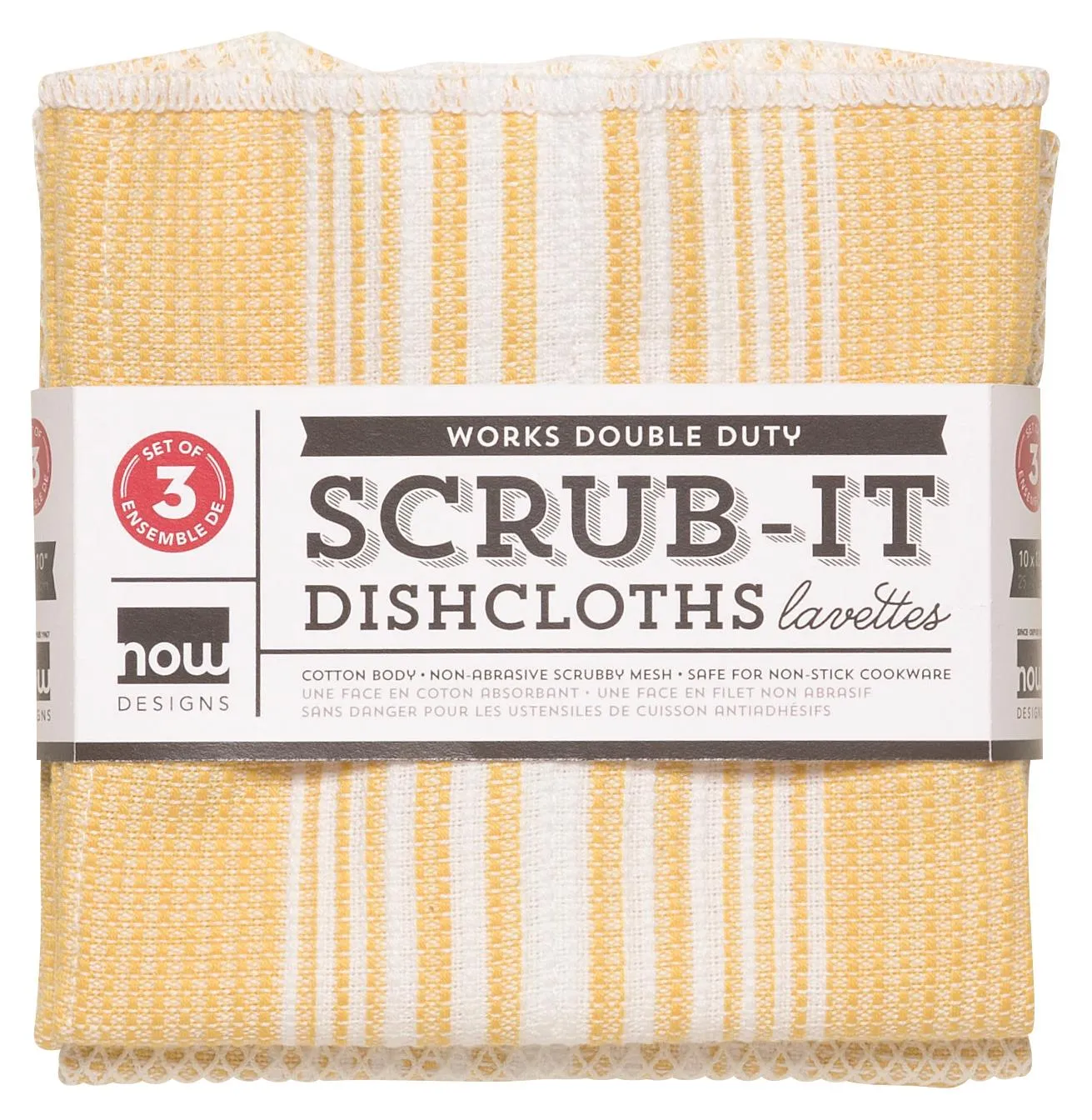 DANICA- Scrub-it Lemon Dishcloth Set of 3