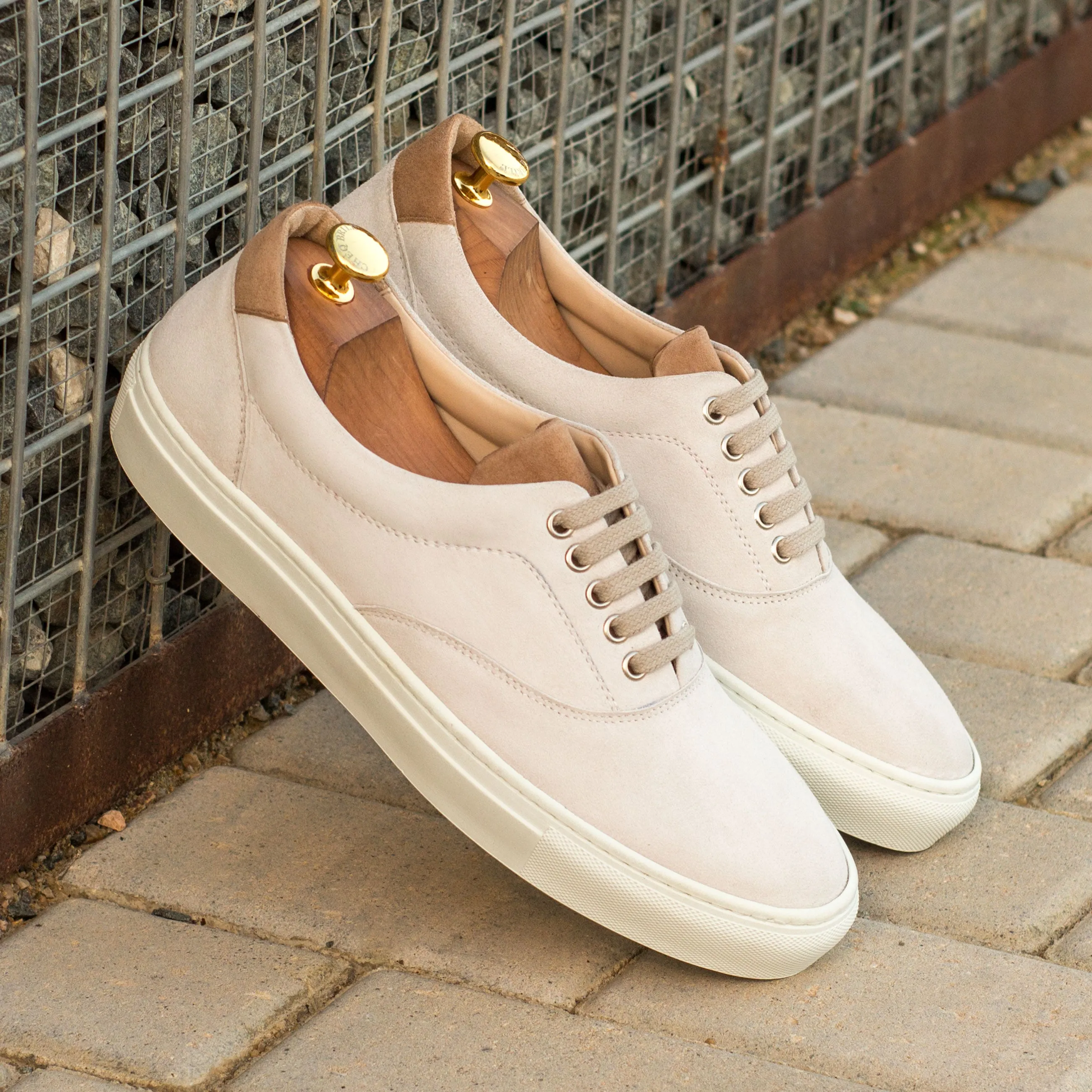 DapperFam Riccardo in Camel / White Men's Italian Suede Top Sider