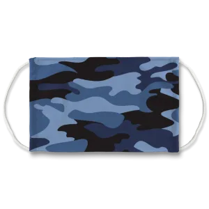 Dark Blues Camo Face Mask