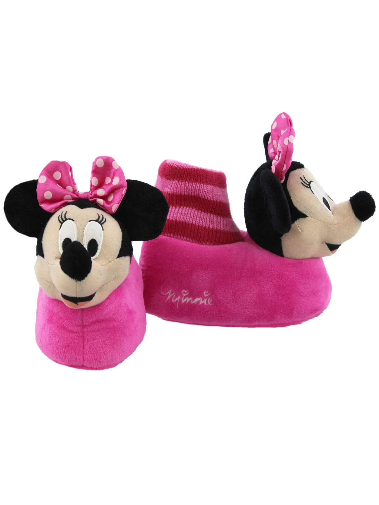 Disney Minnie Mouse Plush 3D Sock Top Slippers