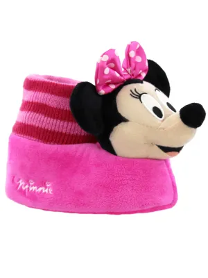 Disney Minnie Mouse Plush 3D Sock Top Slippers