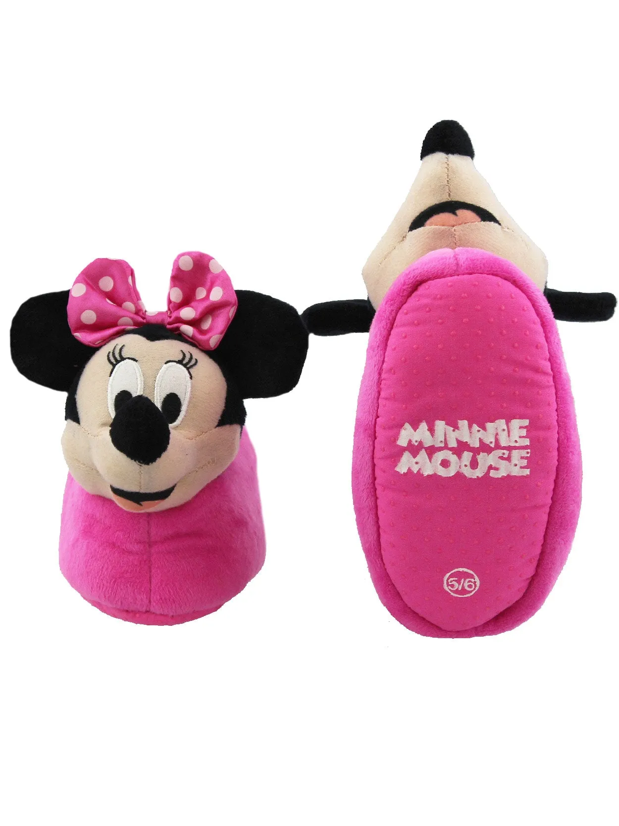 Disney Minnie Mouse Plush 3D Sock Top Slippers