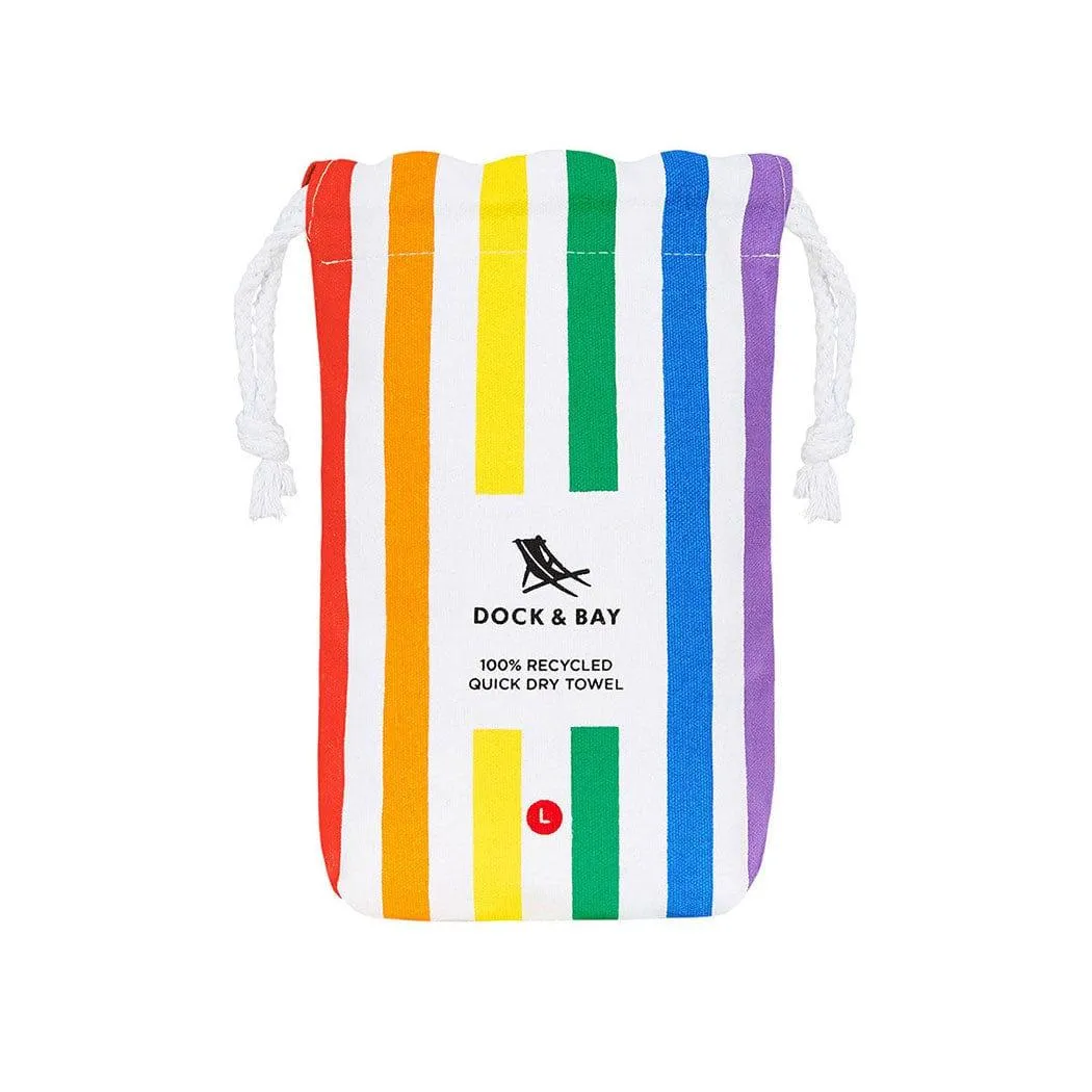 Dock & Bay Beach Towel Cabana Collection L | Quick Dry | Rainbow Skies