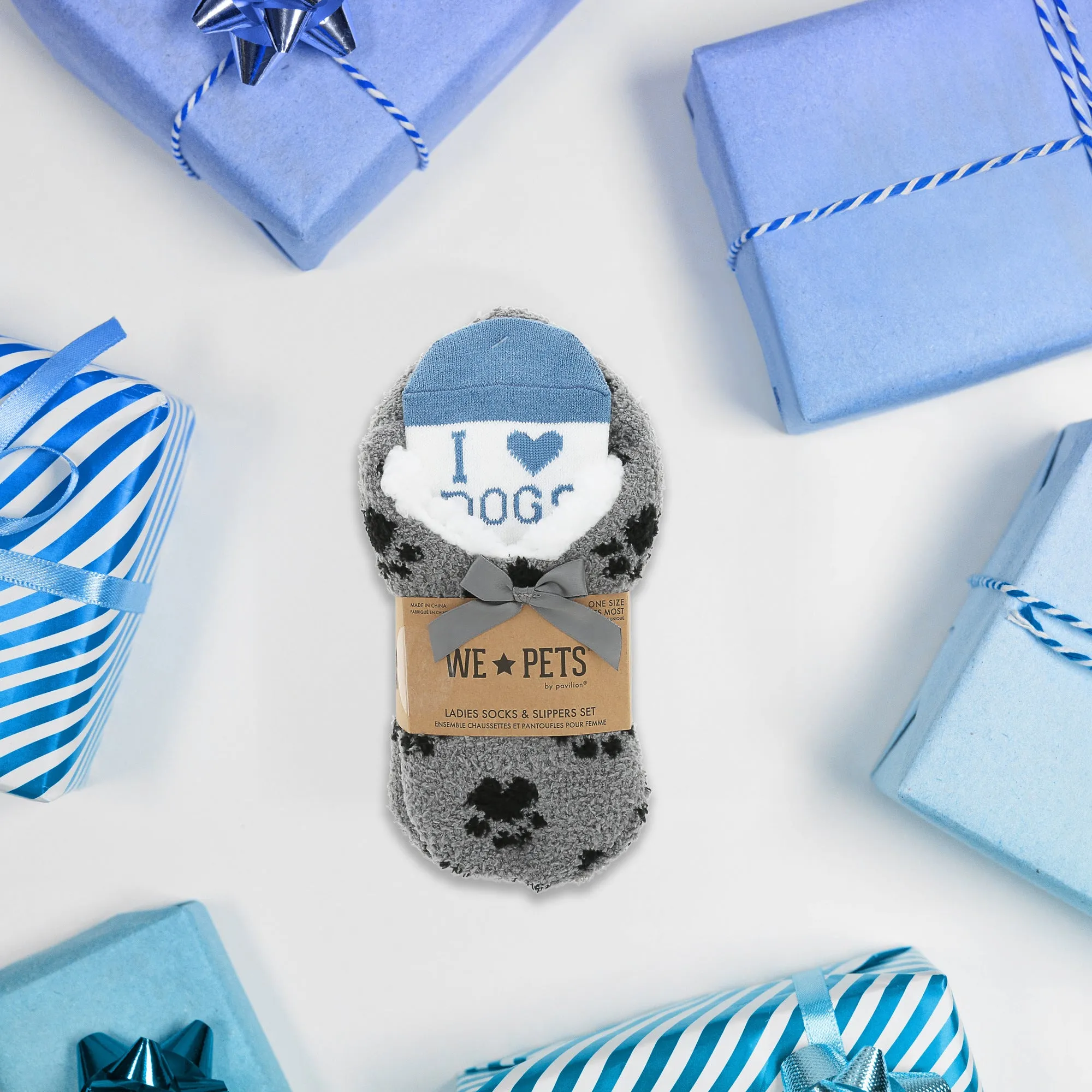 Dogs Slipper Sock Gift Set