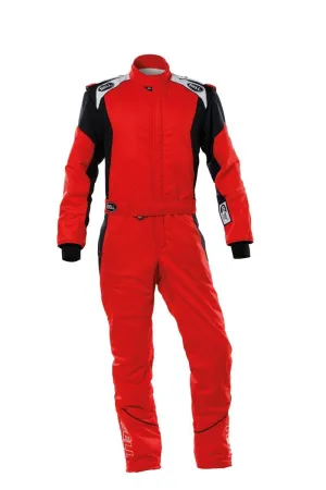 Driving Suit - PRO-TX Series - 1-Piece - SFI 3.2A/5 - Multi-Layer - Fire Retardant Fabric - Red / Black - Small - Each