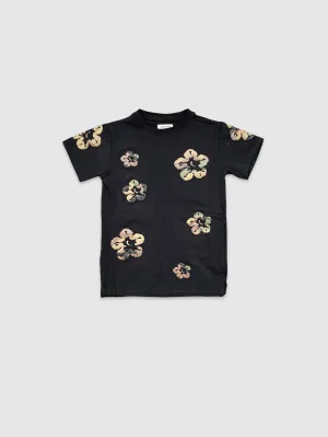 EVO-180573K-Kid's Camo Flower SS Tee