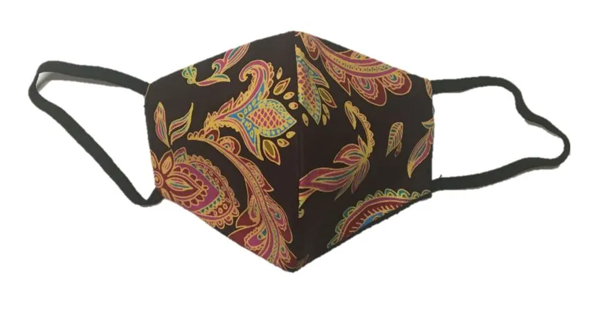 Face Mask - Paisley Maroon