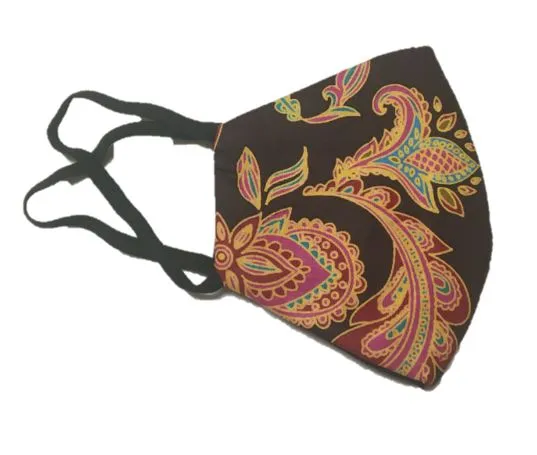 Face Mask - Paisley Maroon