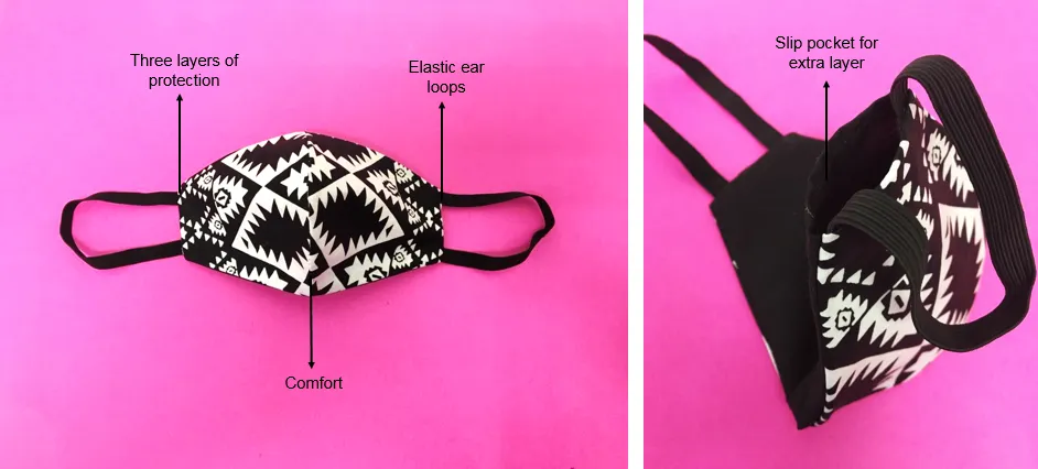 Face Mask - Spiral Black