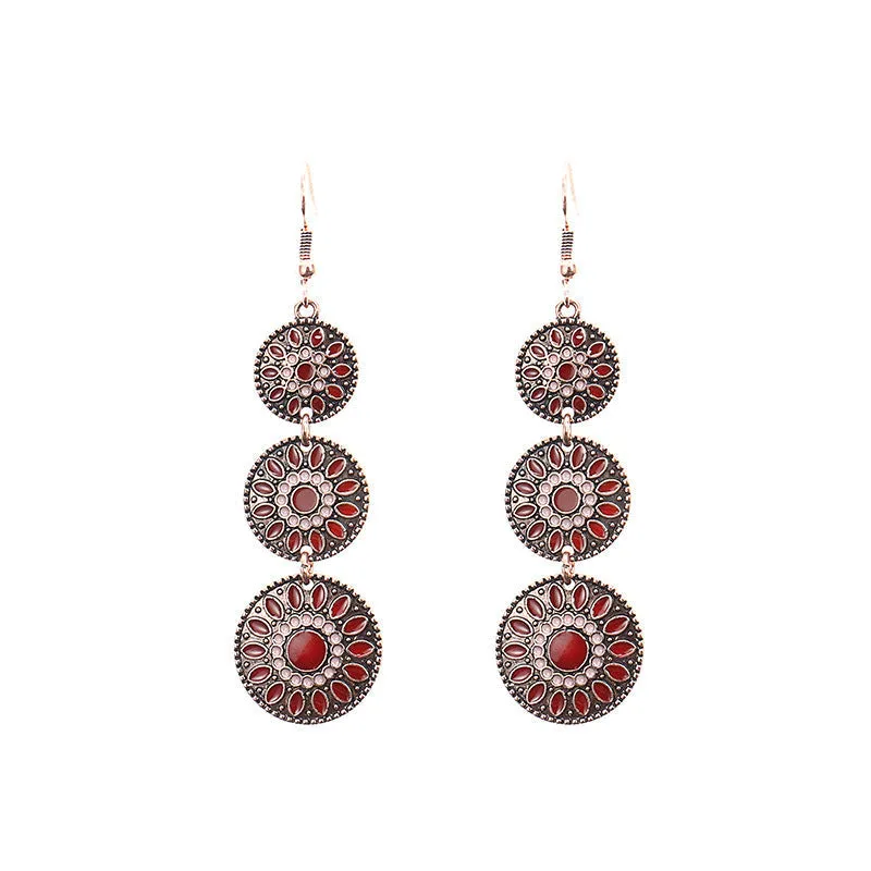 Fashion multi-layer round earrings