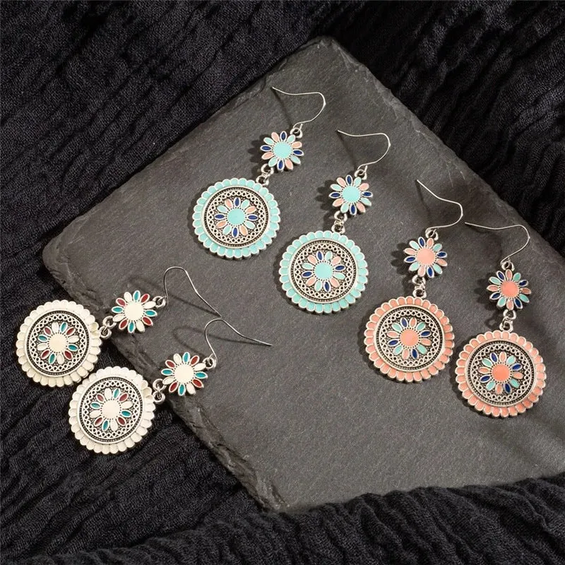Fashion multi-layer round earrings