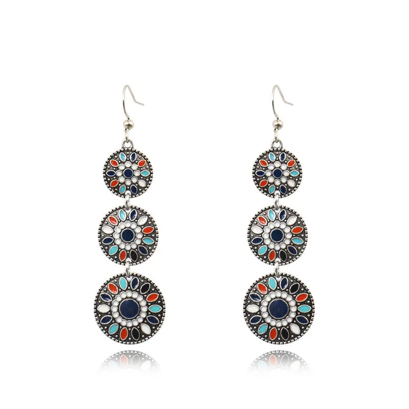 Fashion multi-layer round earrings