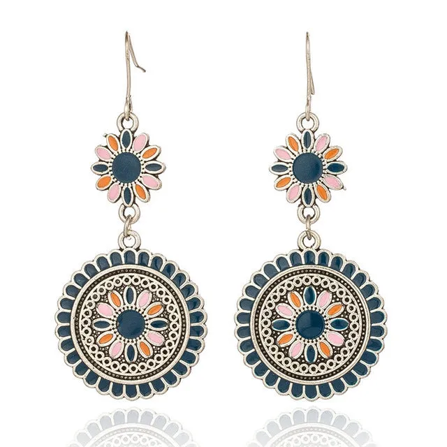 Fashion multi-layer round earrings