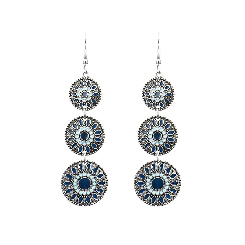 Fashion multi-layer round earrings