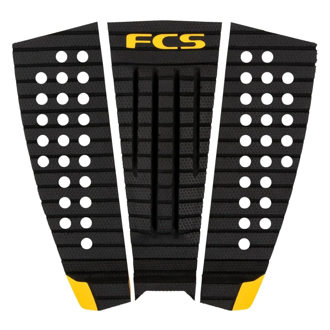FCS Julian Wilson Tread-Lite 3 Piece Surfboard Tail Pad - Charcoal/Mango