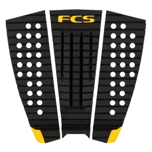 FCS Julian Wilson Tread-Lite 3 Piece Surfboard Tail Pad - Charcoal/Mango