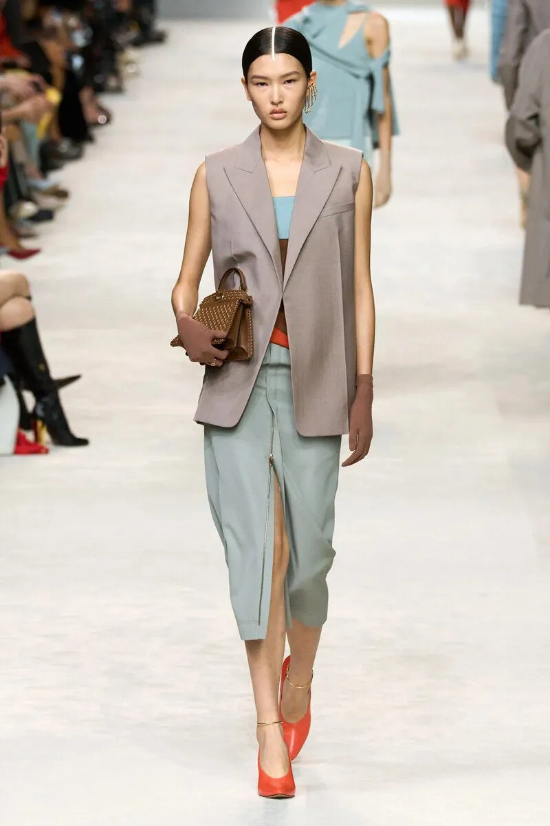 FENDI
Dove gray mohair vest