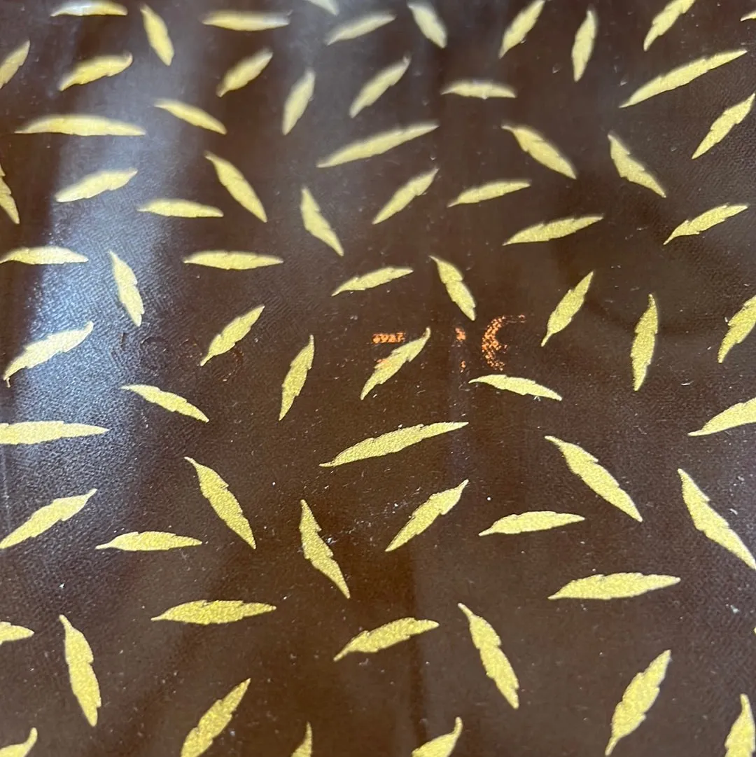Gold Leaf on Brown Kidskin - ON SALE!!!