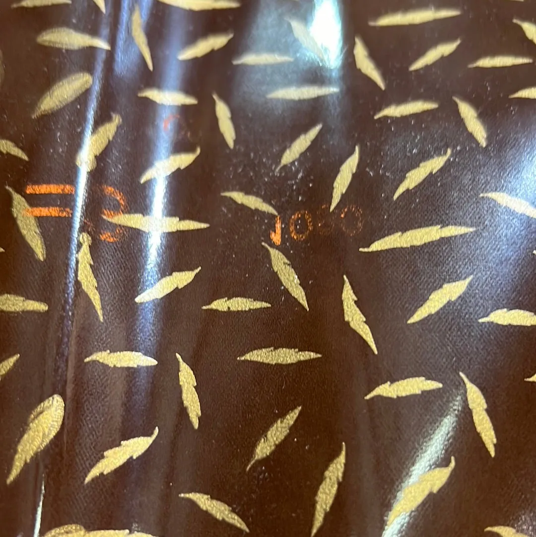 Gold Leaf on Brown Kidskin - ON SALE!!!