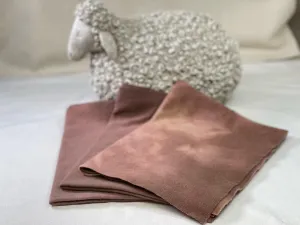 Hand-Dyed Wool Cloth - Shades of Clay