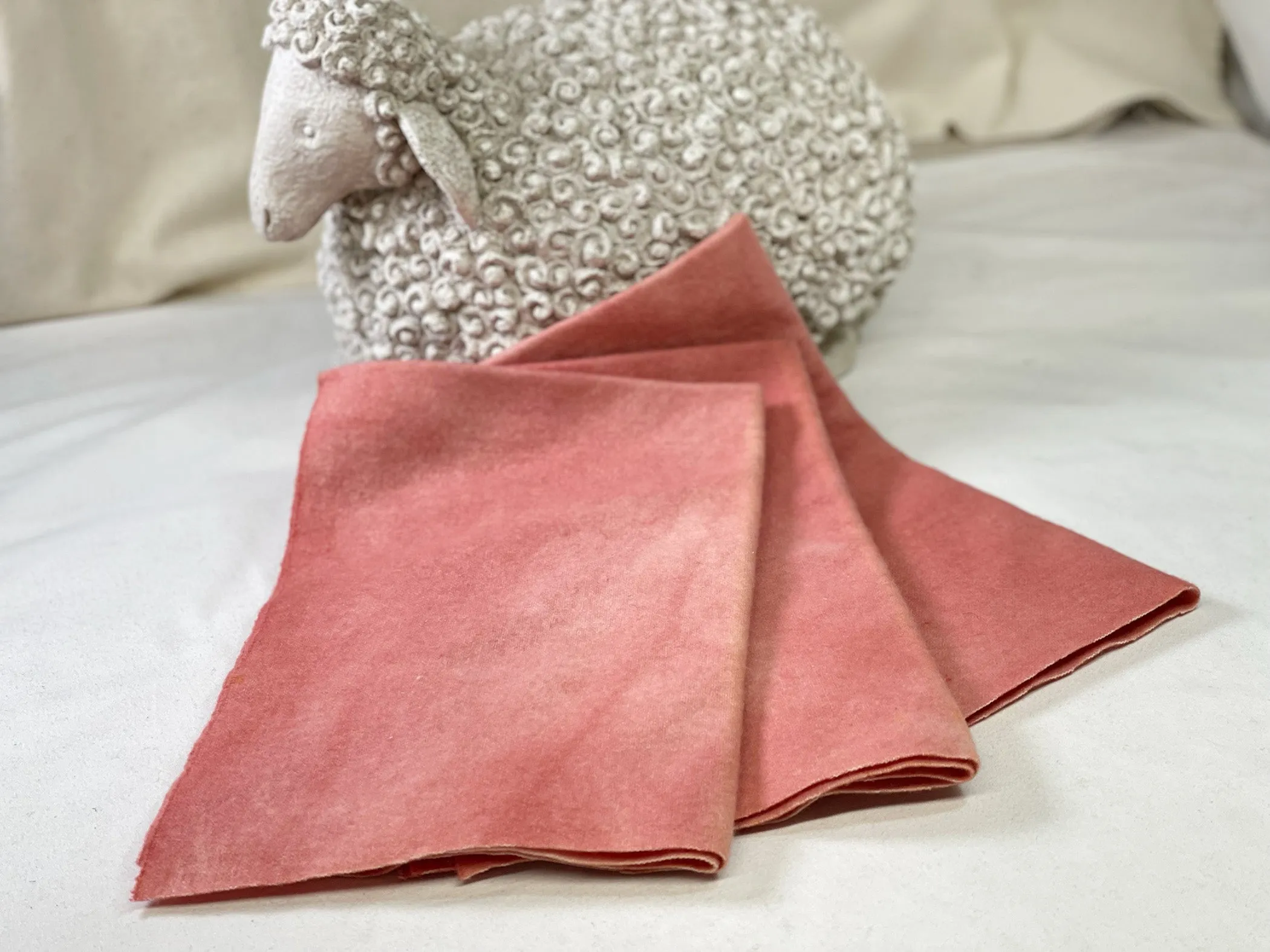 Hand-Dyed Wool Cloth - Shades of Clay