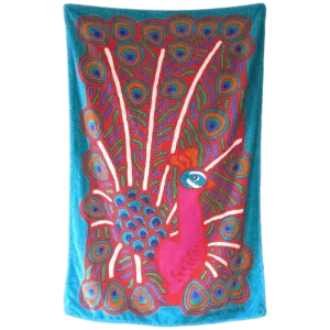 HERMES Paon Cotton Terry Animal Print Towel 90 x 150 cm