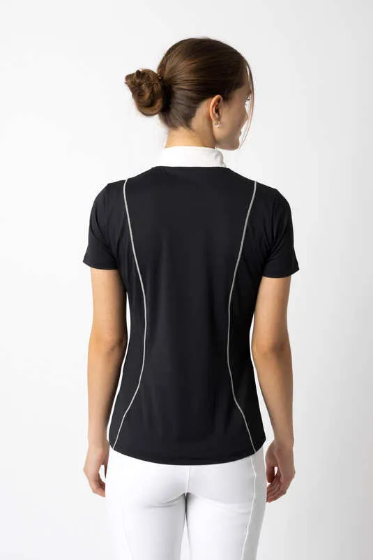 Horze Ryleigh Ladies Show Shirt Navy Blue