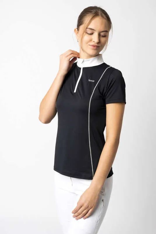 Horze Ryleigh Ladies Show Shirt Navy Blue