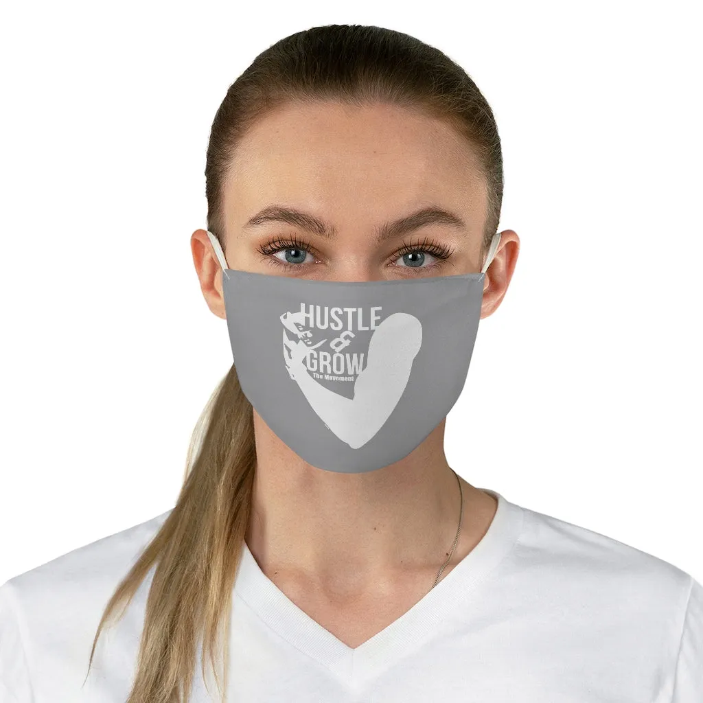 Hustle & Grow Fabric Face Mask (Gray)