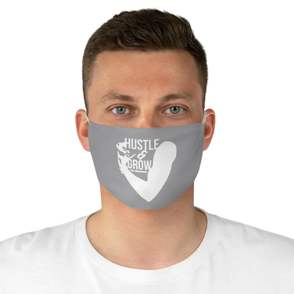 Hustle & Grow Fabric Face Mask (Gray)