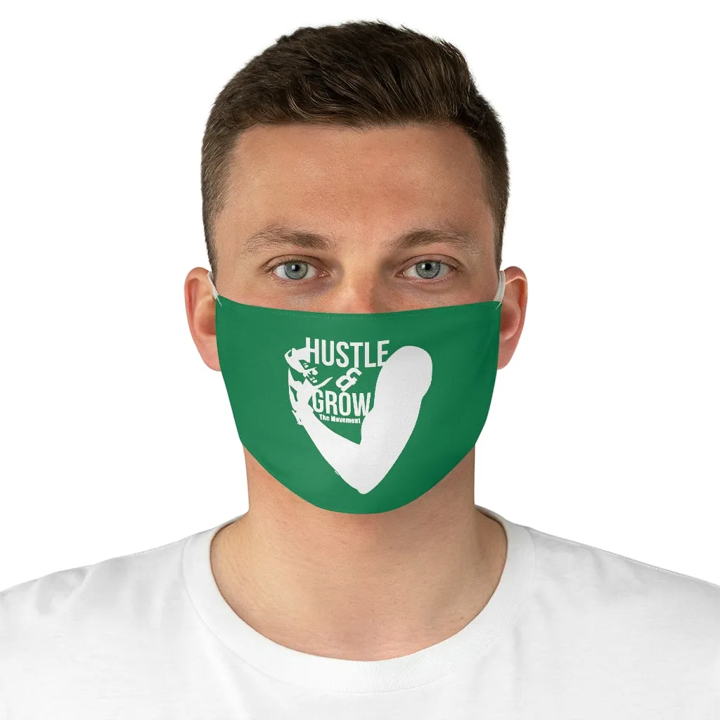 Hustle & Grow Fabric Face Mask (Green)