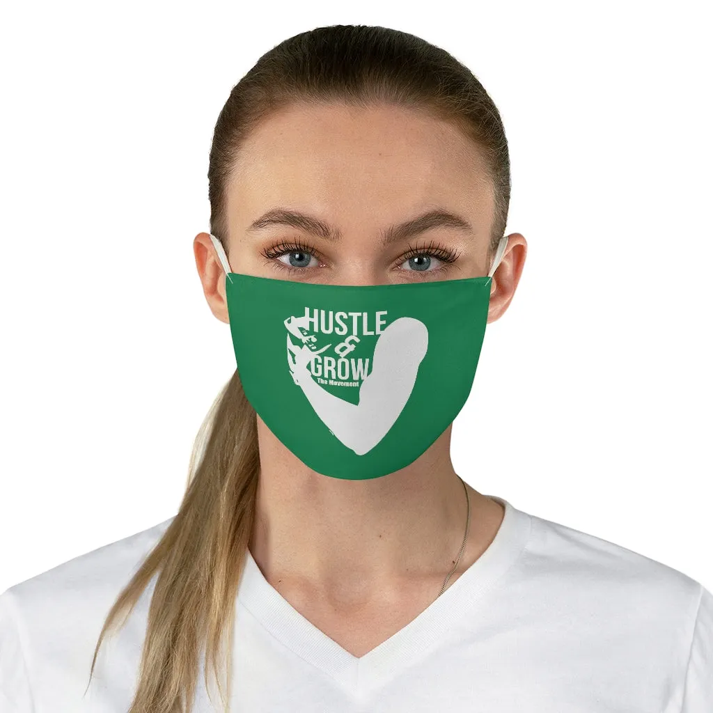 Hustle & Grow Fabric Face Mask (Green)