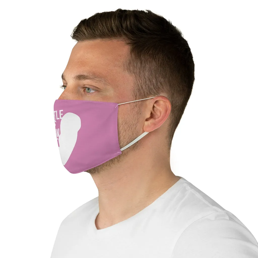 Hustle & Grow Fabric Face Mask (Light Pink)