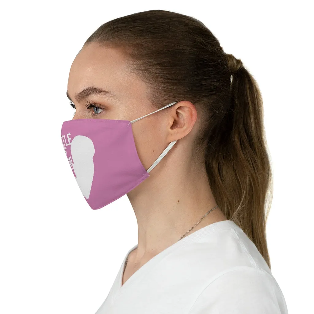 Hustle & Grow Fabric Face Mask (Light Pink)