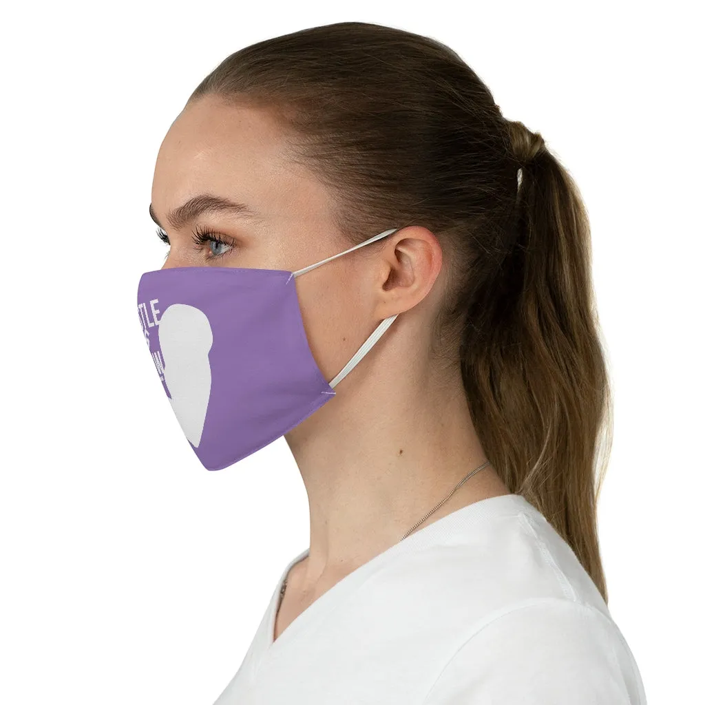 Hustle & Grow Fabric Face Mask (Light Purple)