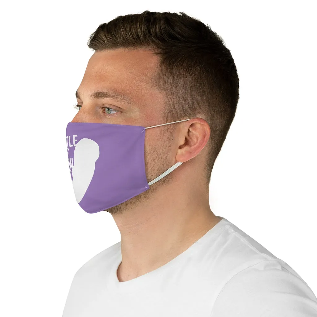 Hustle & Grow Fabric Face Mask (Light Purple)